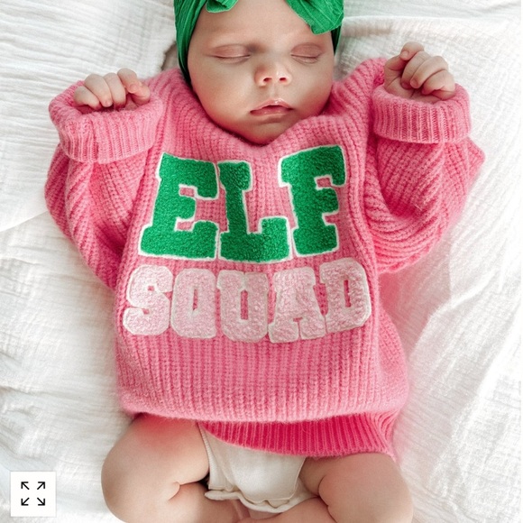 Spearmint Love Baby Elf Squad Bubblegum Sweater Size 12-18M - Picture 3 of 3